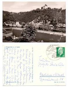 103542 - Ziegenrück - Freibad - Echtfoto - Ansichtskarte, Sonderstempel 4.9.1962 - Bild 1 von 2