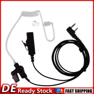 2-poliges verdecktes Akustikrohr-Ohrhörer-Headset-Mikrofon für Kenwood UV-5R DE - Zdjęcie 1 z 3