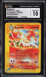Pokemon Expedition 2002 - Rapidash #62 - Holo inverso - CGC 10 - Imagen 1 de 2