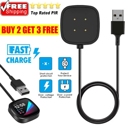 Wireless Fast Charger For Fitbit Sense 1 2 /Versa 3 4 USB Fast Charging Dock US