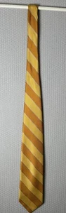 Vintage Brooks Brothers silk yellow And orange stripped tie 60” WOVEN IN ITALY!! - Picture 1 of 9