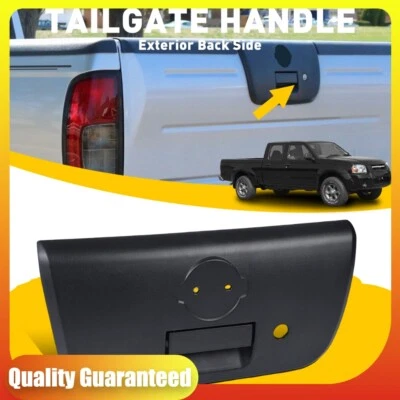 Rear Tailgate Door Handle w/Bezel & Keyhole Black For 2001-2004 Nissan Frontier - Image 1 of 4
