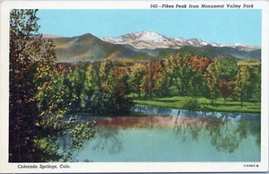 Pikes Peak from Monument Valley Park Postcard 116967-N  Unposted - Picture 1 of 2