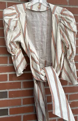 Juan De Dios Ermita Striped 100% Linen Jacket Sz S - Image 1 of 4