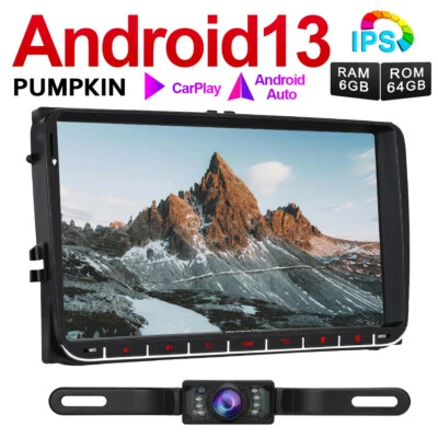 Pumpkin 9" Android 13 Autoradio GPS Navi 4GB 64GB for VW Golf Polo Passat+Kamera - Bild 1 von 4