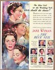 1951 THE BLUE VEIL Jane Wyman Original Vintage Movie Promo Ad