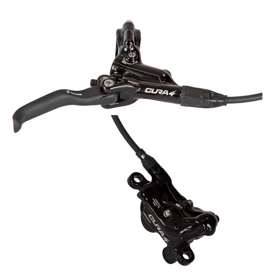 Cura de freno de disco 4 4 pistones individuales derecho/izquierdo negro FOFD941754U fórmula Foto 1 de 1