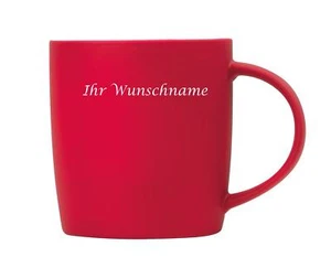 Porzellantasse mit Gravur / Kaffeetasse / Fassungsvermögen: 300 ml / Farbe: rot - Bild 1 von 1