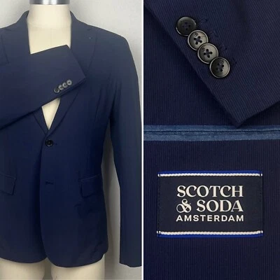 Blazer Abrigo Deportivo Scotch & Soda Sin Construir Informal Azul Marino 40L Grande L Foto 1 de 4