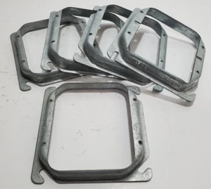 **Lot of 5**  4 in. W Steel Metallic 2-Gang Two-Device Square Cover, 5/8" Raised - Picture 1 of 1