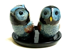 Vintage Ceramic Pair Owl Bird Animal Salt Pepper Seasoning Dining Decor Kitchen - Picture 1 of 9