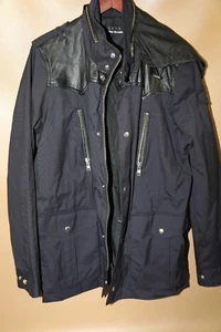 #369  The Kooples Polyester and Leather Trim Field jacket Size Small - Picture 1 of 6
