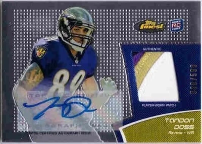 TANDON DOSS 2011 Finest Rookie Patch Auto FOUR COLOR PRIME Card #RAPTD 568/599 - Image 1 of 2