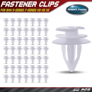 50Pcs 9mm Nylon Trim Panel Retainer Clip for BMW 5-Series 7-Series M3 M5 X6 Z3 - Picture 1 of 10