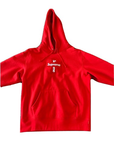 Felpa con cappuccio Supreme Cross Box logo taglia M