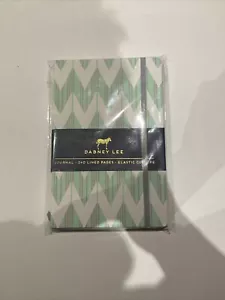 Dabney Lee Lined Journal 240 Pages Elastic Closure Mint/White Chevron - NEW - Picture 1 of 5