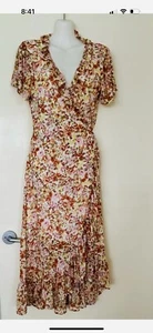 Sportsgirl floral maxi wrap dress. Size 8 - Picture 1 of 6