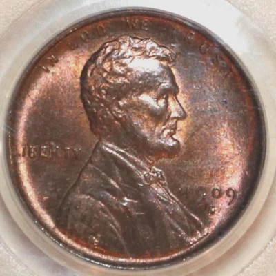 1909-S VDB Lincoln Cent - PCGS/CAC MS-64-RB - #1869C - Image 1 of 4