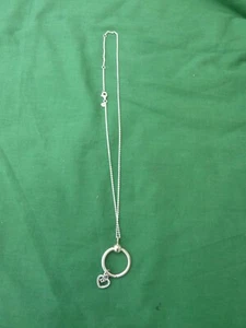 PANDORA S925 ALE SILVER DANGLE HEART CHARM - AUGUST (WITH NECKLACE CHAIN) - Picture 1 of 14
