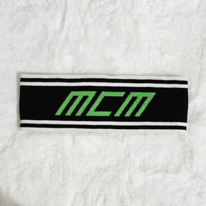 MCM Headband Black Green Motor Logo Merino Wool Headband Athleisure! - Picture 1 of 3