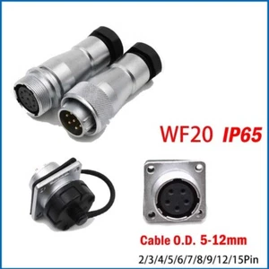 Aviation Socket & TA Plug WF20 2-15 Pin IP65 Waterproof Male Female Connector - Picture 1 of 8