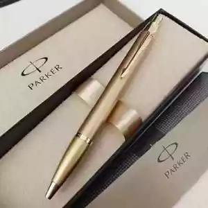 Brilliant Parker IM Series Ballpoint Pen Gold Color Fine Nib Black Ink Refill - Picture 1 of 5