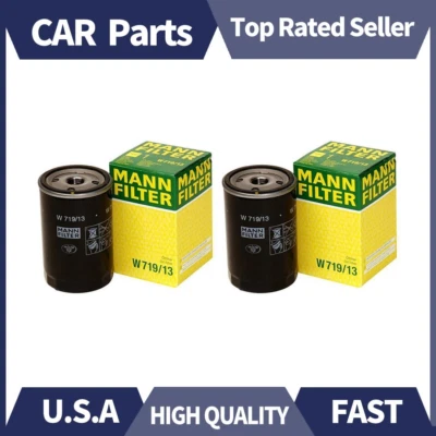 Mann Engine Oil Filter 2pcs Fits 1985-1993 Mercedes-Benz 190E l4 2.3L AY17 - Image 1 of 2