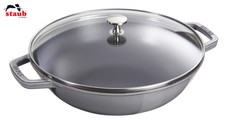 Staub -Wok in ghisa grigio 30cm