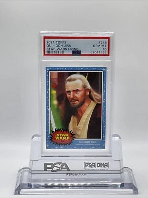 2021 Topps Star Wars Living Set Qui-Gon Jinn Card #248 PSA 10 Gem Mint - Image 1 of 3