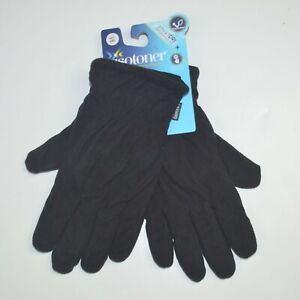 NWT ISOTONER Signature Men's SmartDRI Fleece SmarTouch Gloves Sz M Black