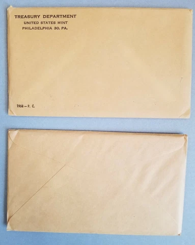 1958 U.S. PROOF SET (Unopened Mint Sealed) Cover