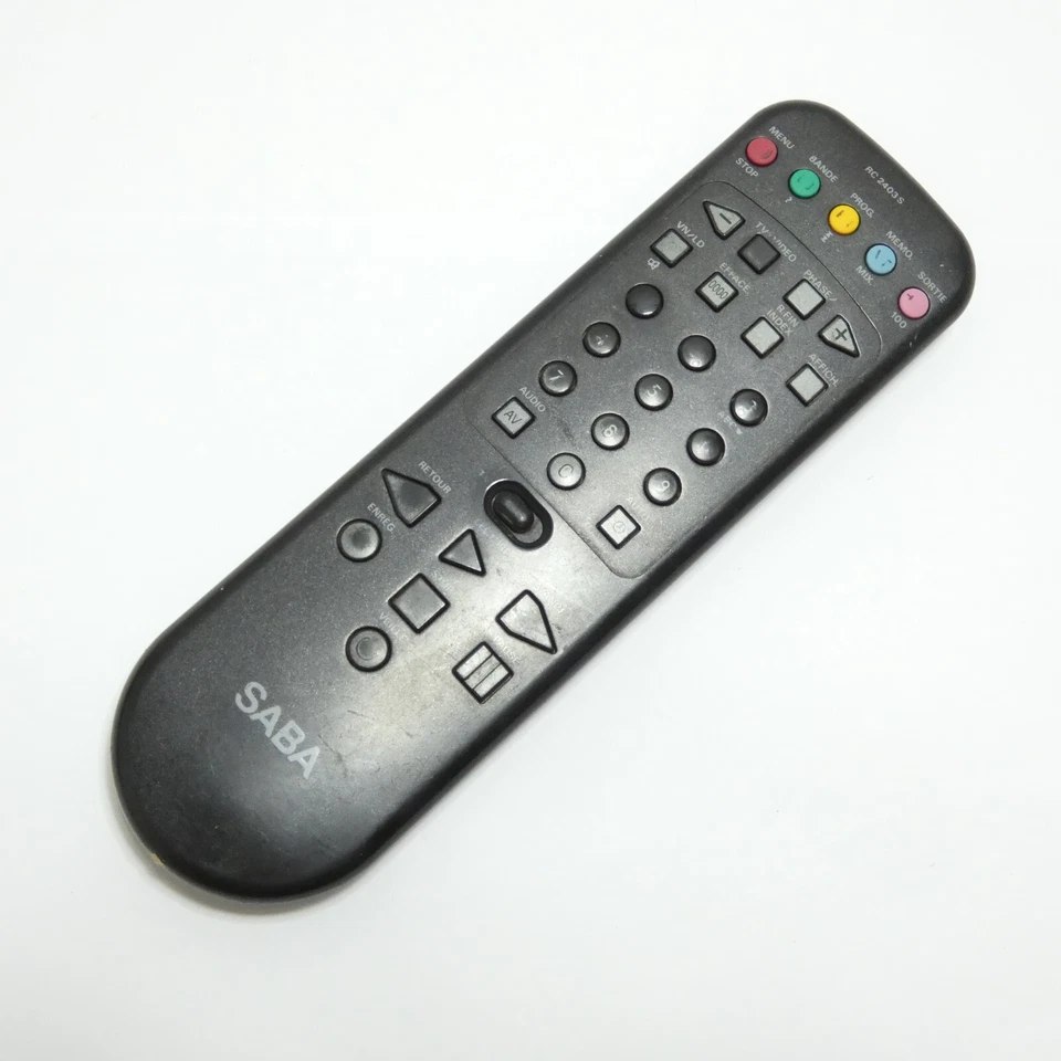 TELECOMMANDE SABA RC 2403 S TV MAGNETOSCOPE OFFICIELLE ORIGINALE OCCASION TESTE - Photo 1/4