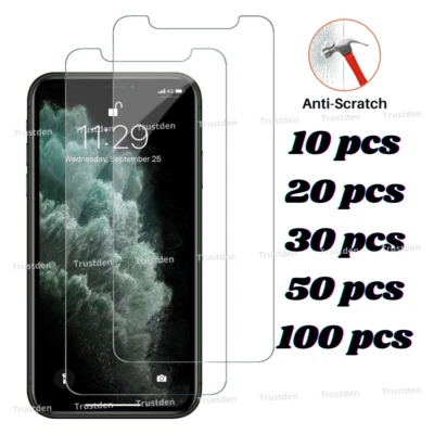 Lote Protector Pantalla Cristal Templado Para iPhone 14 13 12 11 Pro X XS XR 8 7 6 SE Foto 1 de 4