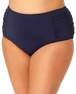 Bikini donna Anne Cole taglie forti con scollatura vita alta controllo pancia blu navy 22W - Foto 1 di 3