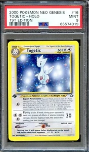 PSA 9 Togetic 1st Edition Neo Genesis 16/111 Pokemon Card MINT Holo - Picture 1 of 2