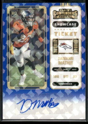 #206 Damarri Mathis 2022 Panini Contenders Rookie Rookie Ticket Showcase - Image 1 of 2