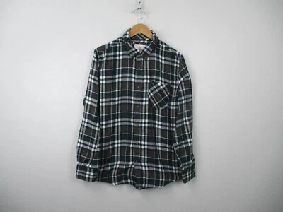 Cloudveil Shirt Mens Large Gray Blue Green Plaid Flannel Button Down Outdoors - Image 1 of 4