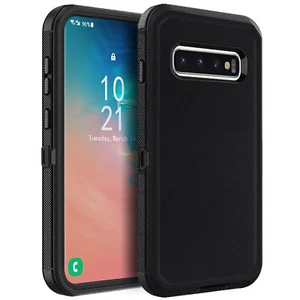 Black For Samsung Galaxy S10/S10 Plus/S10e Case Rugged Shockproof Phone Cover - Picture 1 of 38