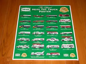 HESS POSTER 2000 MILLENIUM  VERTICAL POSTER TRUCKS FROM 1964-2000  - Picture 1 of 1