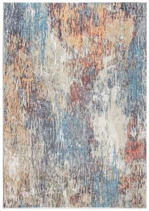 8' X 10' Blue and Beige Abstract Area Rug - Picture 1 of 1