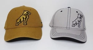 Mack Trucks Hat Lot Washed Brown & Gold + Grey & Black Bulldog Snapback Caps NWT - Picture 1 of 6