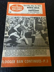 VFL football record - North Melbourne V. Footscray - May 26, 1973. - Picture 1 of 2
