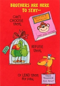 Divertida Tarjeta de NAVIDAD VINTAGE PARA HERMANO, Oso de primera categoría por Hallmark + Sobre - Imagen 1 de 6