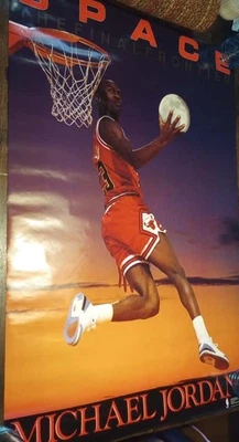 1990 Michael Jordan SPACE The Final Frontier poster (Costacos Bros) - Image 1 of 2