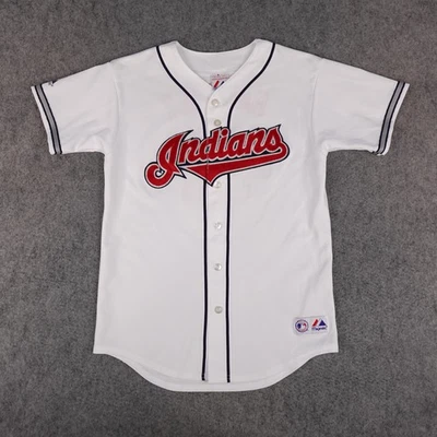 Cleveland Indians Jersey Womens Large MLB Baseball Victor Martinez Majestic VTG - Image 1 of 4