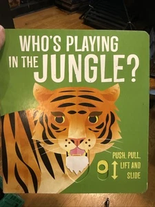 Who's Playing in the Jungle Illustrator by Paul Daviz BOARD BOOK VERY GOOD - Picture 1 of 2