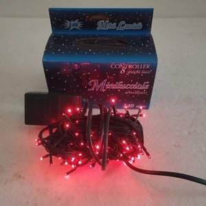 Minilucciole ROSSE 140 Micro Lampade Controller Giochi 8 Funzioni Natale 230V - Foto 1 di 3