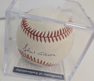 Hank Aaron Signed Baseball PSA DNA Certified Autograph With Acrylic Case B - Picture 1 of 4
