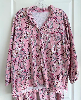 Vera Bradley Conjunto de 2 Piezas Pijama Mujer XXL Rosa Paisley Ropa de Salón Prendas para Dormir Foto 1 de 4