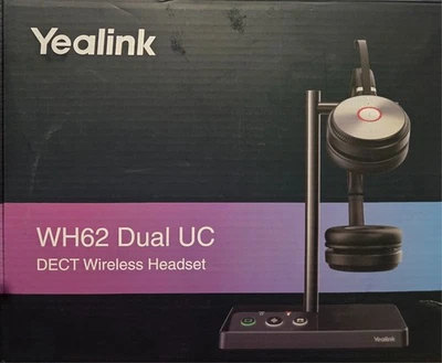 Yealink WH62 Duo UC Wireless Noise Canceling Headset USB Enabled Desk Phones - Image 1 of 3